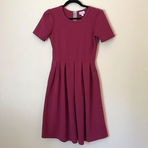Raspberry Amelia A line dress with pockets!